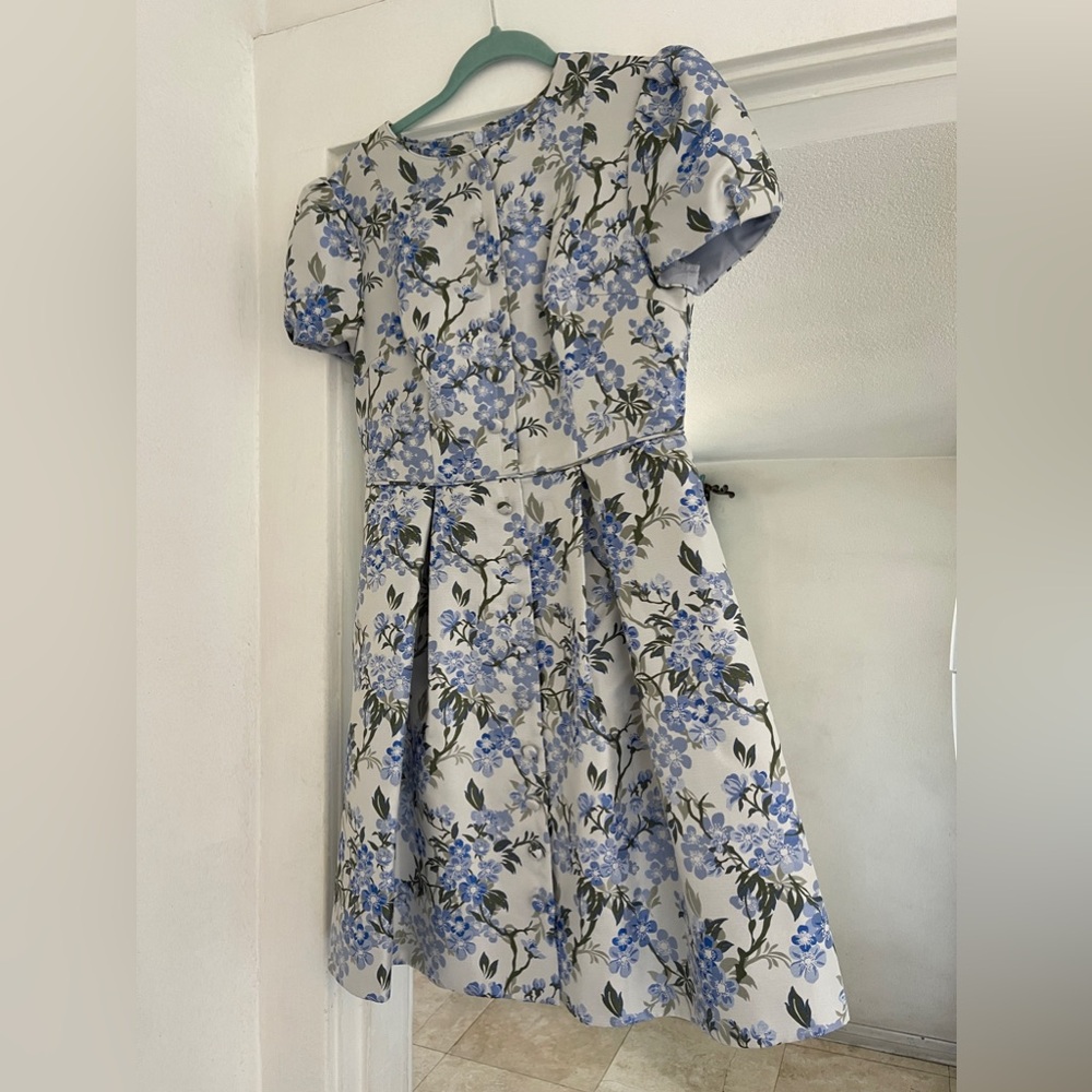 EUC Gal Meets Glam Margaret Poppy Jacquard Fit + Flare Size 4